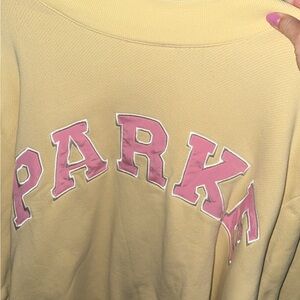 Parke summer collection yellow and pink mock neck size L/XL